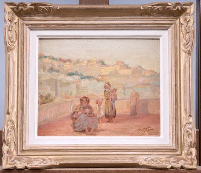 José ORTEGA (1877-1955)
Women and children
Oil...