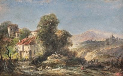 Jules DEFER (1803-1902)
Vue de l'arrière-pays...