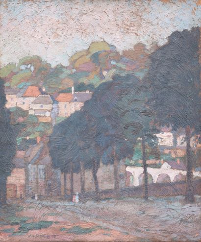 Harry B. LACHMAN (1886-1974)
Village lane
Oil...