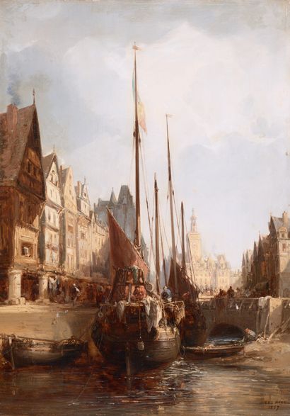 Jules Noël (1810-1881)
Port de Morlaix
Huile...
