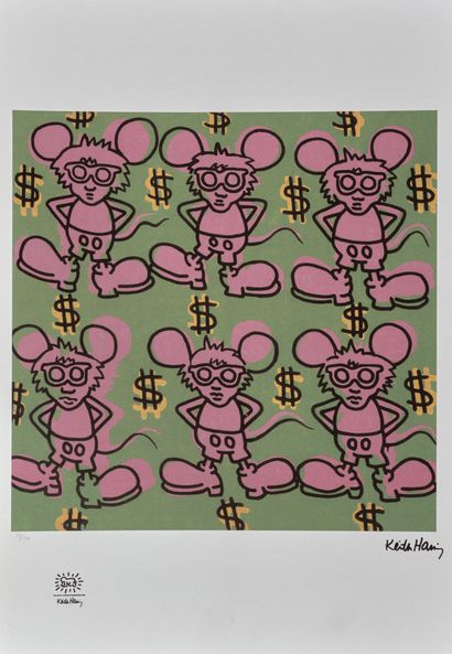 After Keith HARING (1958-1990) 
Andy mouse
Digital...