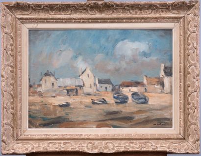 Abel BERTRAM (1871-1954)
Boats on the beach
Oil...