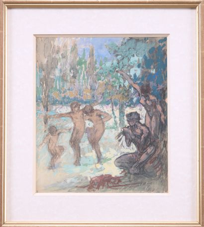 In the style of Ker-Xavier ROUSSEL (1867-1944)
Dancers
Gouache...