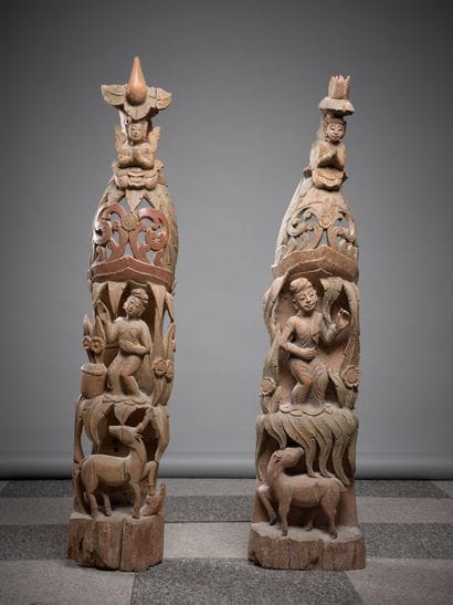 ASIE DU SUD, XXe siècle
Ensemble de deux...