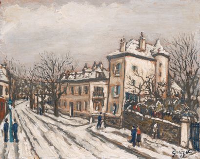 Alphonse QUIZET (1885-1955)
Street in Pré-Saint-Gervais
Oil...