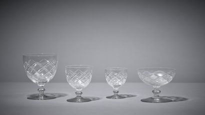 BACCARAT
Partie de service de verres 38 pièces...