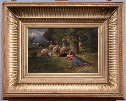 Charles JACQUES (1879-1959)
Bergère faisant...