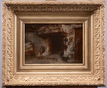 Adolphe Félix CALS (1810-1880)
Scène d'intérieur...