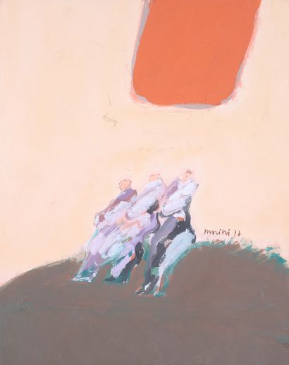 MORINI (1939-1982)
Three men 
Gouache on...