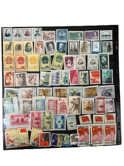 CHINE : lot de timbres de Chine sur 3 pages...