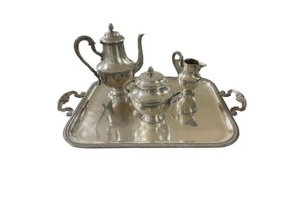 Part of a 4-piece silver-plated tea service...