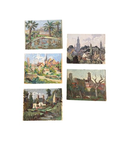 Maurice PARIS (1903-1969)

- Vue de ville...