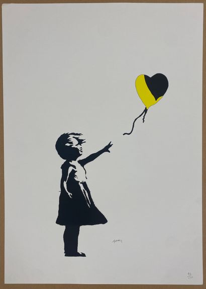 D'après BANKSY 
La petite fille au ballon...