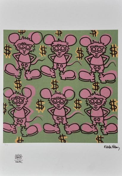 D'après Keith HARING (1958-1990) 
Andy mouse
Impression...