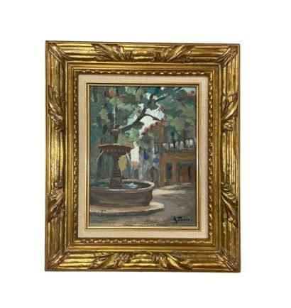 Maurice PARIS (1903-1969)
Fontaine de village...