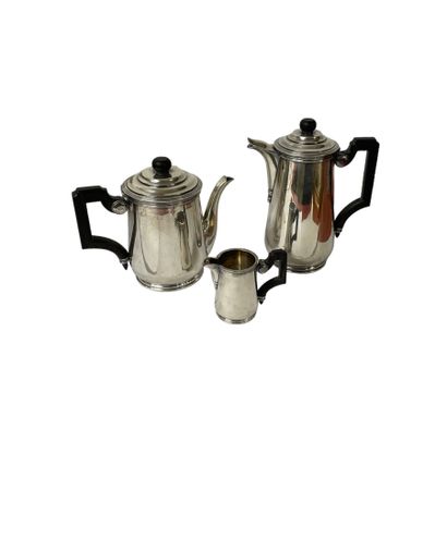 Three-piece Art Deco-style silver-plated...