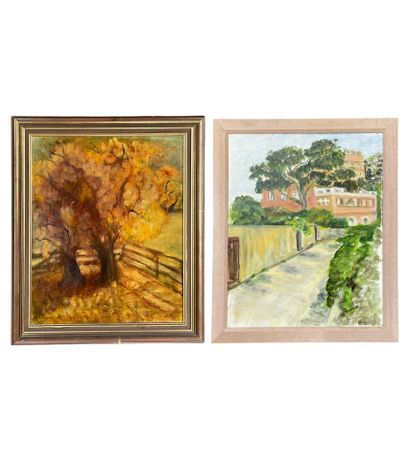 Margaret WRIGHT (XXe)
Lot de deux huiles...