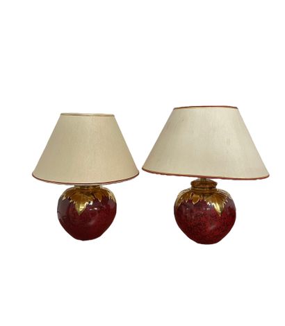 LOUIS DRIMMER (XXe)
Paire de lampes de salon...