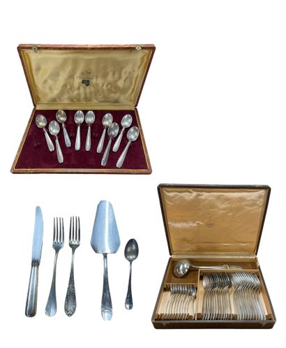 Art Deco-style silver-plated menagère set...