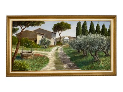 Bernard MOURIER (Xxe siècle)
Mas provençal
Huile...