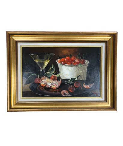 CHOL (XXe siècle)
Nature morte au crabe
Huile...
