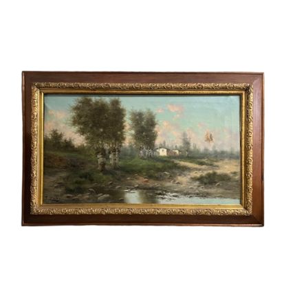 F. ZEID (XXe siècle)
Bouleaux en bord de...
