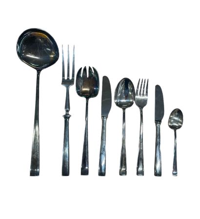 Part of a 50-piece silver-plated and stainless...