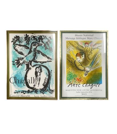 Lot de deux affiches lithographiques comprenant...