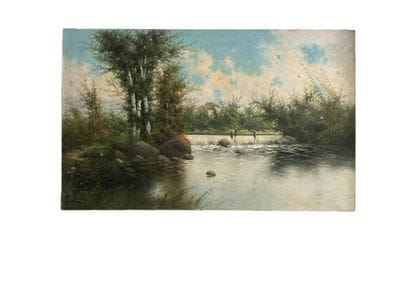 F. ZEID (XXe siècle)
Le barrage
Huile sur...