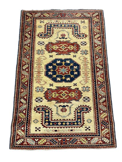 Tapis Afghan (chaîne, trame et velours en...
