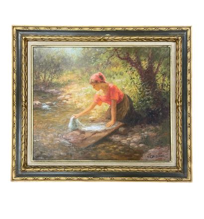 ANDRE GALZENATI (1890-1970)
La lavandière
Huile...