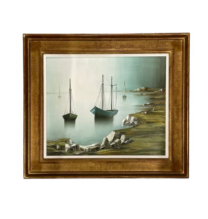 Gilbert BRIA (1933)
Voilier en Bretagne
Huile...