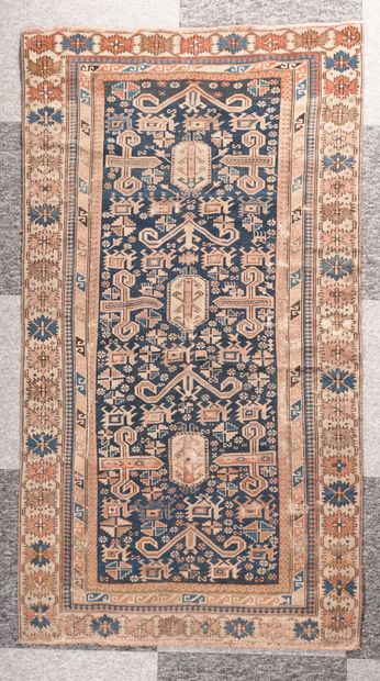 Tapis Chirvan pérépédil (chaîne, trame et...