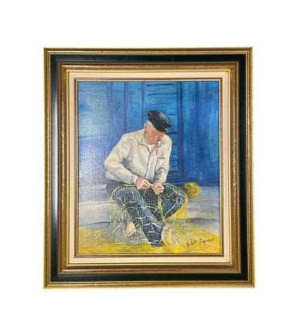 J. DAZIANO (XXe)
Le pêcheur 
Huile sur toile,...