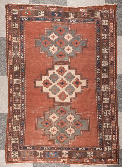 Tapis Kazak (chaîne, trame et velours en...