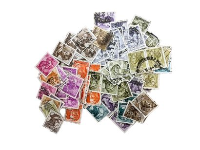 MONDE : gros lot de timbres du monde dans...