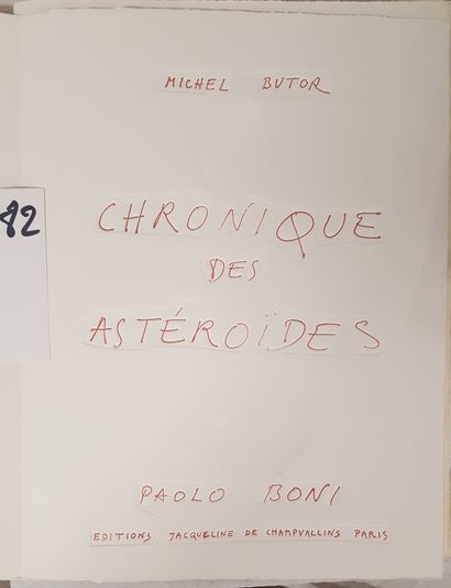 BUTOR, Michel - BONI, Paolo
Chronique des...