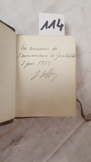 [Marshal JOFFRE]

Carnet in-12°, brown basane,...