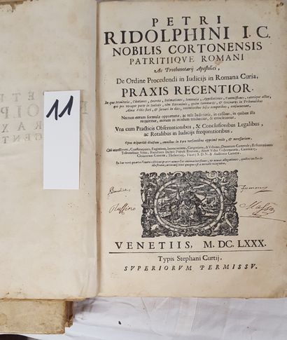 [JURISPRUDENCE]

Petri Ridolphini I.C. Nobilis...