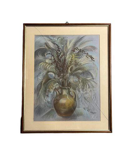 Nadia LAVROVA 
Dry flowers in a vase 
Pastel...