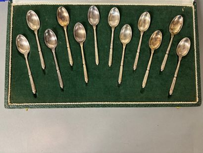 Part of a silver-plated menagère decorated...