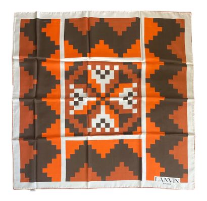 LANVIN
Printed silk scarf with geometric...