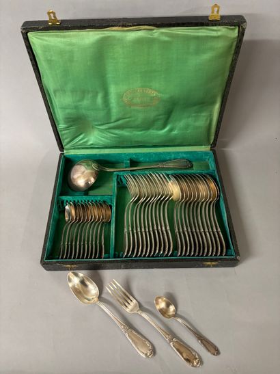 Part of a silver-plated menagère decorated...