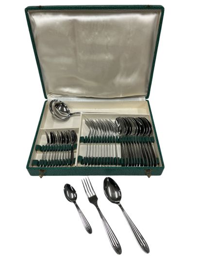 37-piece stainless steel menagere set including...
