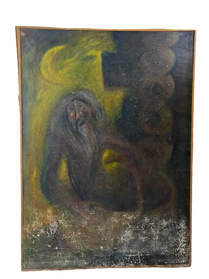 Iouri Ivanov 
Homme dans un panier 
Huile...