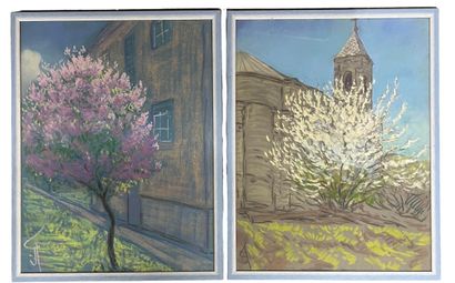 Pierre TCHAKHOTINE (1943)
Lot de 2 pastels...