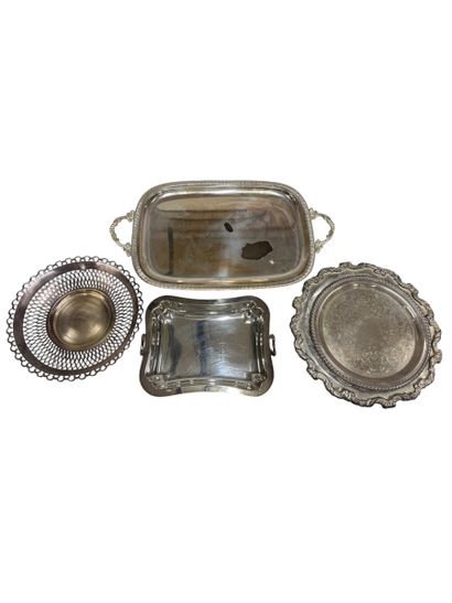 Important lot of 20 silver-plated pieces,...