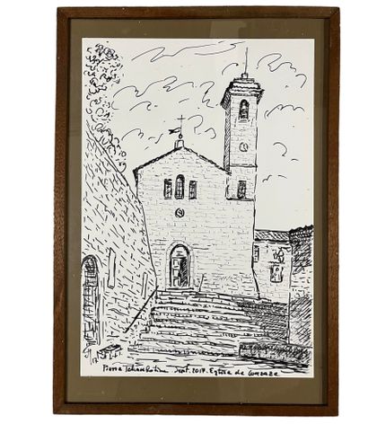 Pierre TCHAKHOTINE (1943) 
Lot of 2 pastels...