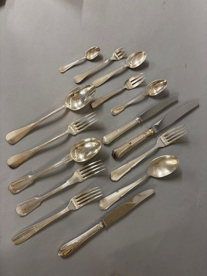 Important lot of silver-plated metal household...