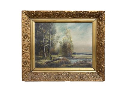 20th century French school
River bank
Oil...